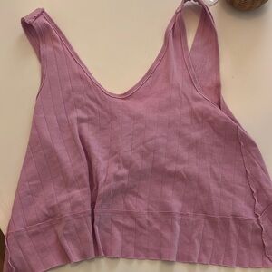 Super Cute Free People cross back tank in Orchid